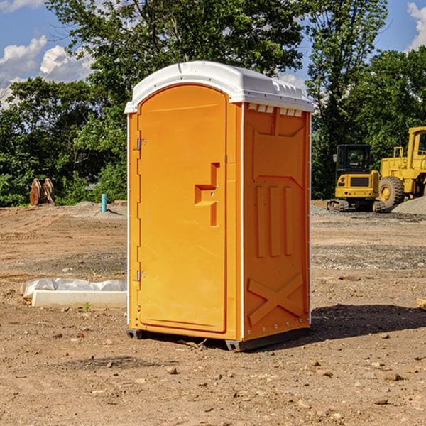 how often are the porta potties cleaned and serviced during a rental period in Pymatuning North